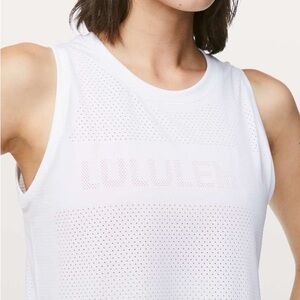 lululemon Breeze By Muscle Crop Tank - White/White